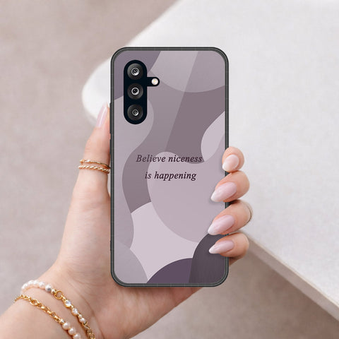 Samsung Galaxy A56 Cover - Happy Series - HQ Ultra Shine Premium Infinity Glass Soft Silicon Borders Case