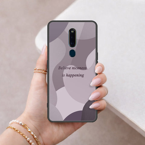 Oppo R19 Cover - Happy Series - HQ Ultra Shine Premium Infinity Glass Soft Silicon Borders Case