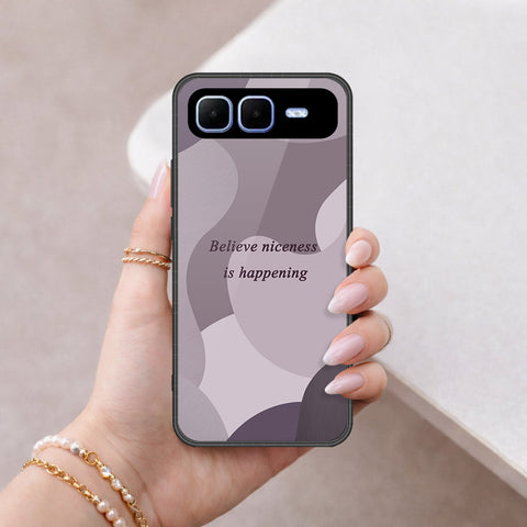 Infinix Smart 10 Plus Cover - Happy Series - HQ Ultra Shine Premium Infinity Glass Soft Silicon Borders Case