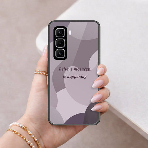 Infinix Hot 50 Pro Plus Cover - Happy Series - HQ Ultra Shine Premium Infinity Glass Soft Silicon Borders Case
