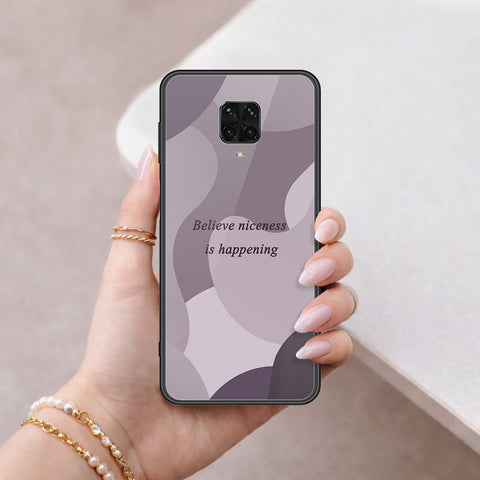Xiaomi Redmi Note 9S Cover - Happy Series - HQ Ultra Shine Premium Infinity Glass Soft Silicon Borders Case