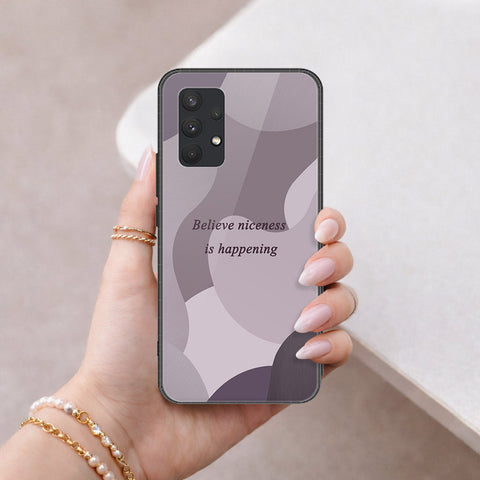 Samsung Galaxy A32 Cover - Happy Series - HQ Ultra Shine Premium Infinity Glass Soft Silicon Borders Case