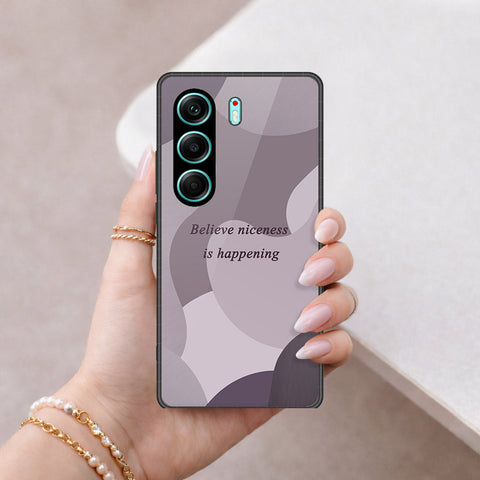 Tecno Camon 40 Pro Cover - Happy Series - HQ Ultra Shine Premium Infinity Glass Soft Silicon Borders Case
