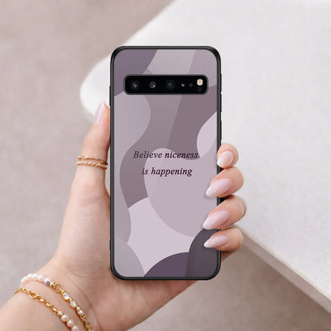Samsung Galaxy S10 5G Cover - Happy Series - HQ Ultra Shine Premium Infinity Glass Soft Silicon Borders Case