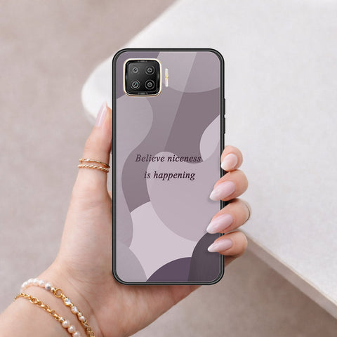 Oppo A73 Cover - Happy Series - HQ Ultra Shine Premium Infinity Glass Soft Silicon Borders Case