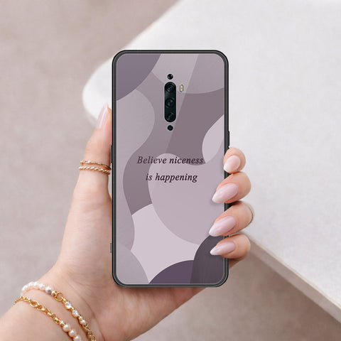 Oppo Reno 2F Cover - Happy Series - HQ Ultra Shine Premium Infinity Glass Soft Silicon Borders Case