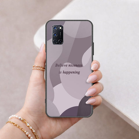 Oppo A72 Cover - Happy Series - HQ Ultra Shine Premium Infinity Glass Soft Silicon Borders Case