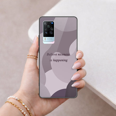 Vivo X60 Pro Cover - Happy Series - HQ Ultra Shine Premium Infinity Glass Soft Silicon Borders Case