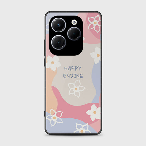 Infinix Hot 40 Pro Cover- Happy Series - HQ Ultra Shine Premium Infinity Glass Soft Silicon Borders Case