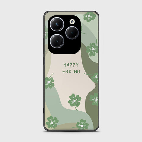 Infinix Hot 40 Pro Cover- Happy Series - HQ Ultra Shine Premium Infinity Glass Soft Silicon Borders Case