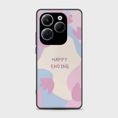 Infinix Hot 40 Pro Cover- Happy Series - HQ Ultra Shine Premium Infinity Glass Soft Silicon Borders Case