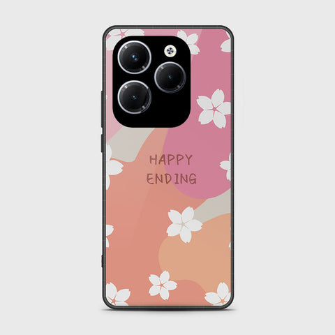 Infinix Hot 40 Pro Cover- Happy Series - HQ Ultra Shine Premium Infinity Glass Soft Silicon Borders Case