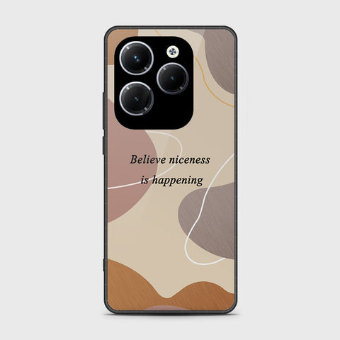 Infinix Hot 40 Pro Cover- Happy Series - HQ Ultra Shine Premium Infinity Glass Soft Silicon Borders Case