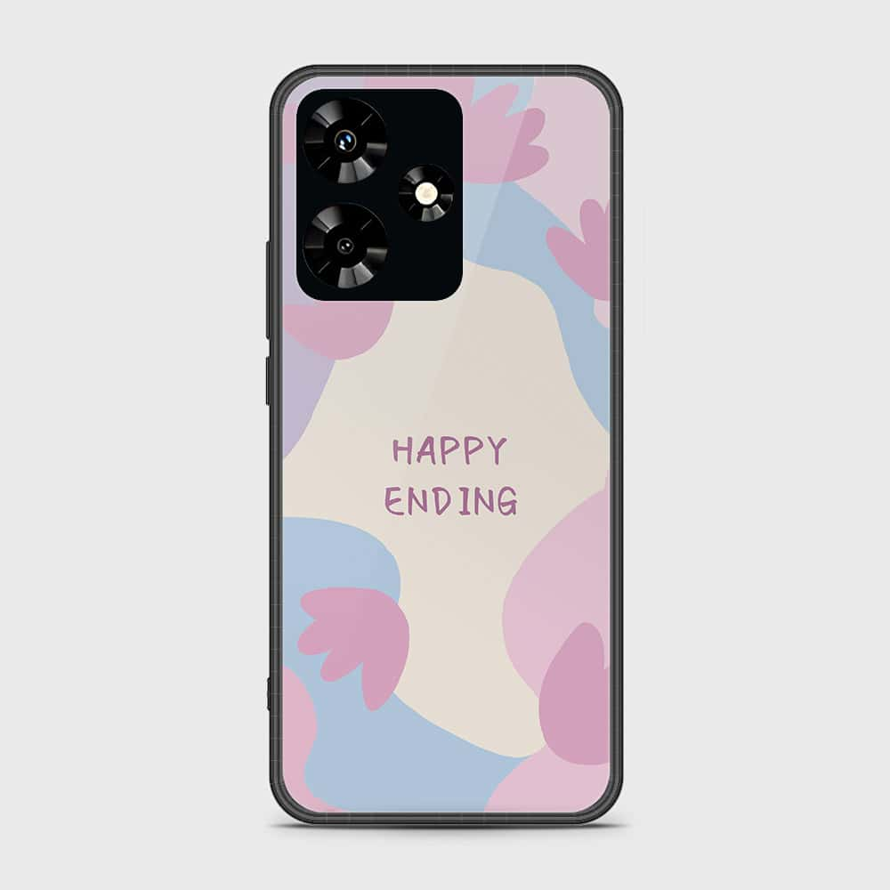 Infinix Hot 30 Cover- Happy Series - HQ Ultra Shine Premium Infinity Glass Soft Silicon Borders Case (Fast Delivery) (SU)