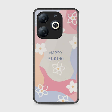 Infinix Smart 8 Plus Cover- Happy Series - HQ Ultra Shine Premium Infinity Glass Soft Silicon Borders Case