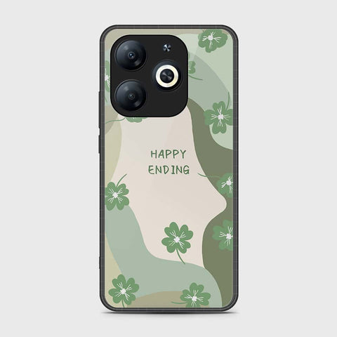 Infinix Smart 8 Plus Cover- Happy Series - HQ Ultra Shine Premium Infinity Glass Soft Silicon Borders Case