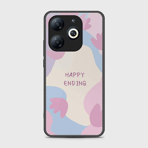 Infinix Smart 8 Plus Cover- Happy Series - HQ Ultra Shine Premium Infinity Glass Soft Silicon Borders Case