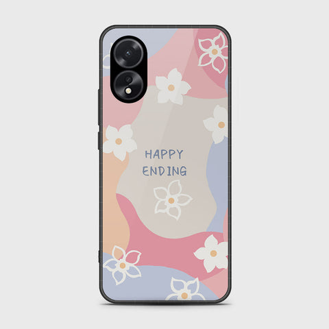 Oppo A38 Cover- Happy Series - HQ Ultra Shine Premium Infinity Glass Soft Silicon Borders Case