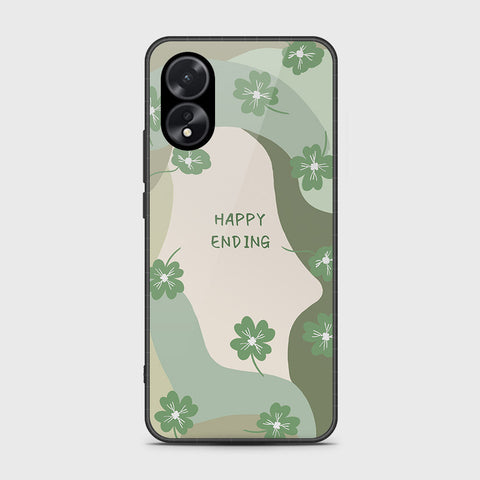 Oppo A38 Cover- Happy Series - HQ Ultra Shine Premium Infinity Glass Soft Silicon Borders Case