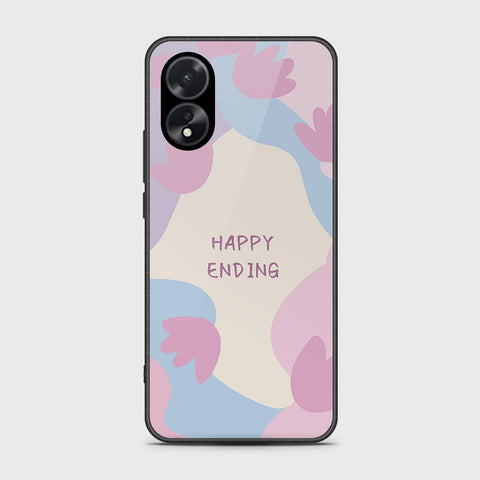 Oppo A18 Cover- Happy Series - HQ Ultra Shine Premium Infinity Glass Soft Silicon Borders Case