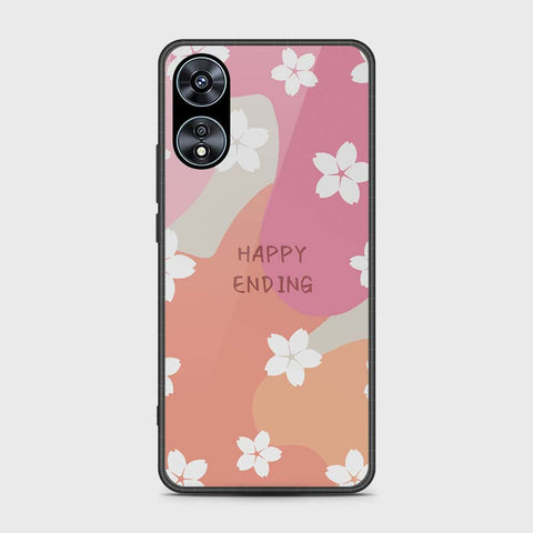 Oppo A58 4G Cover- Happy Series - HQ Ultra Shine Premium Infinity Glass Soft Silicon Borders Case (Fast Delivery) (SU)