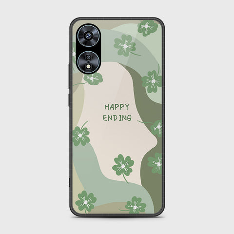 Oppo A78 4G Cover- Happy Series - HQ Ultra Shine Premium Infinity Glass Soft Silicon Borders Case (Fast Delivery) (SU)