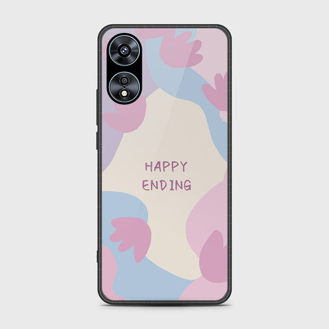 Oppo A78 4G Cover- Happy Series - HQ Ultra Shine Premium Infinity Glass Soft Silicon Borders Case (Fast Delivery) (SU)
