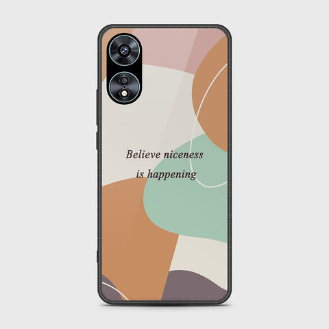Oppo A78 4G Cover- Happy Series - HQ Ultra Shine Premium Infinity Glass Soft Silicon Borders Case (Fast Delivery) (SU)