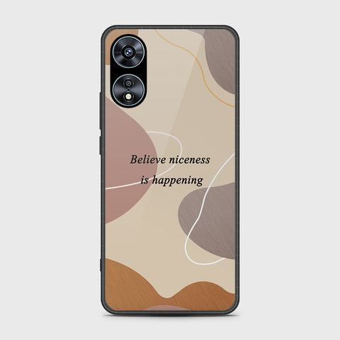 Oppo A78 4G Cover- Happy Series - HQ Ultra Shine Premium Infinity Glass Soft Silicon Borders Case (Fast Delivery) (SU)