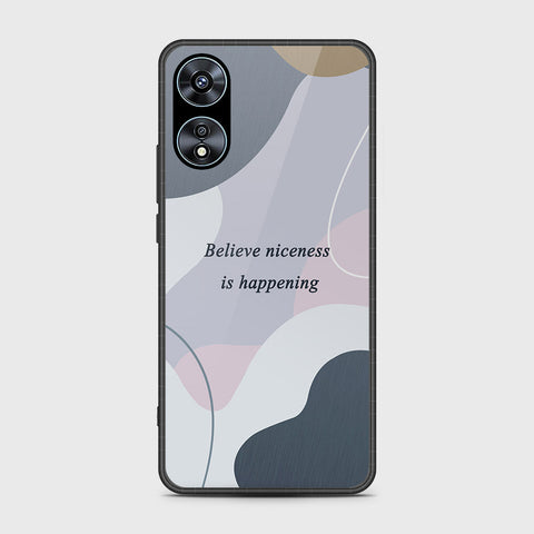 Oppo A78 4G Cover- Happy Series - HQ Ultra Shine Premium Infinity Glass Soft Silicon Borders Case (Fast Delivery) (SU)