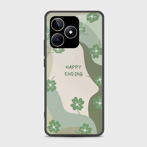 Realme C51 Cover- Happy Series - HQ Ultra Shine Premium Infinity Glass Soft Silicon Borders Case