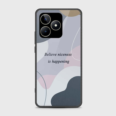 Realme C51 Cover- Happy Series - HQ Ultra Shine Premium Infinity Glass Soft Silicon Borders Case