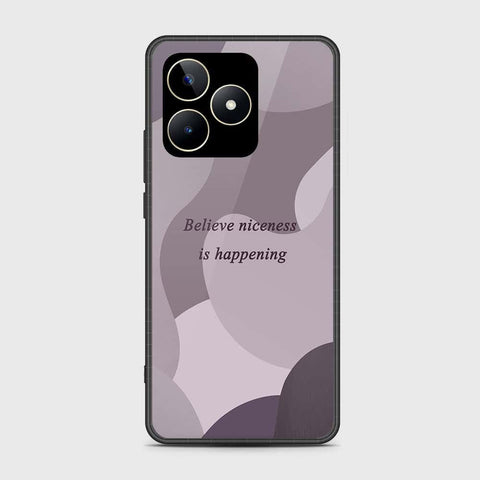 Realme C51 Cover- Happy Series - HQ Ultra Shine Premium Infinity Glass Soft Silicon Borders Case