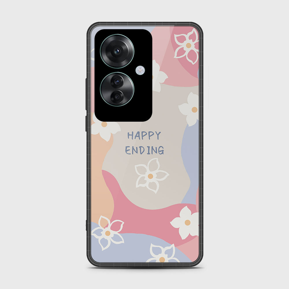 Oppo Reno 11F 5G Cover- Happy Series - HQ Ultra Shine Premium Infinity Glass Soft Silicon Borders Case