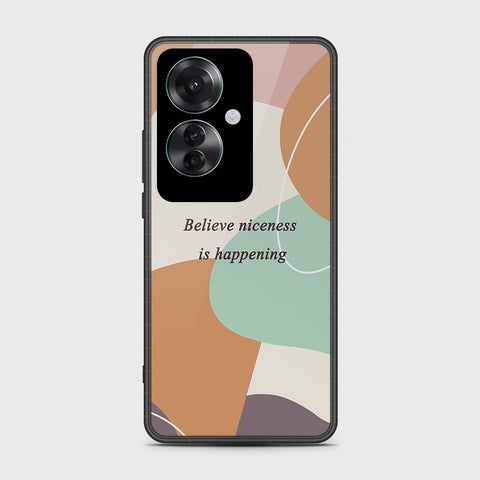 Oppo Reno 11F 5G Cover- Happy Series - HQ Ultra Shine Premium Infinity Glass Soft Silicon Borders Case