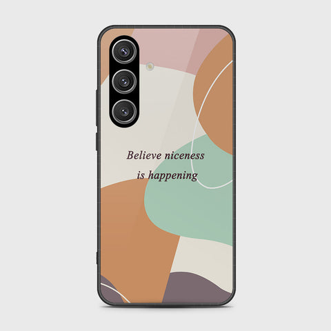 Samsung Galaxy S25 FE Cover- Happy Series - HQ Ultra Shine Premium Infinity Glass Soft Silicon Borders Case