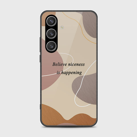 Samsung Galaxy S25 FE Cover- Happy Series - HQ Ultra Shine Premium Infinity Glass Soft Silicon Borders Case