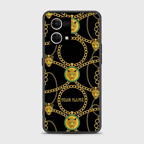 Oppo Reno 7 4G Cover - Gold Series - HQ Ultra Shine Premium Infinity Glass Soft Silicon Borders Case