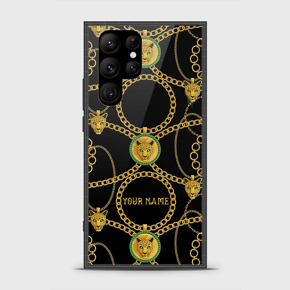 Samsung Galaxy S23 Ultra 5G Cover - Gold Series - HQ Ultra Shine Premium Infinity Glass Soft Silicon Borders Case (Fast Delivery)