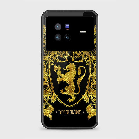 Vivo X80 Cover - Gold Series - D35 - HQ Ultra Shine Premium Infinity Glass Soft Silicon Borders Case ( Fast Delivery )