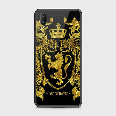 Vivo V11 Cover - Gold Series - HQ Ultra Shine Premium Infinity Glass Soft Silicon Borders Case