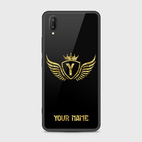 Vivo V11 Cover - Gold Series - HQ Ultra Shine Premium Infinity Glass Soft Silicon Borders Case