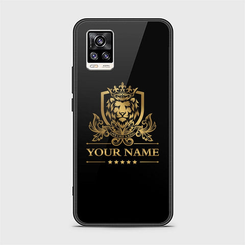 Vivo V20 Cover - Gold Series - D37 - HQ Ultra Shine Premium Infinity Glass Soft Silicon Borders Case ( Fast Delivery )