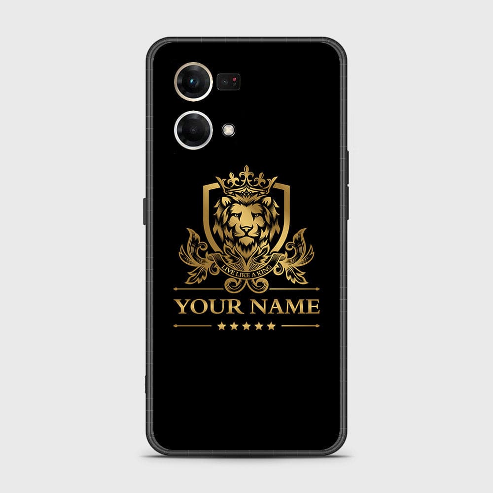 Oppo Reno 7 4G Cover - Gold Series - HQ Ultra Shine Premium Infinity Glass Soft Silicon Borders Case