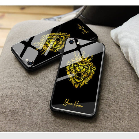 Vivo V11 Cover - Gold Series - HQ Ultra Shine Premium Infinity Glass Soft Silicon Borders Case