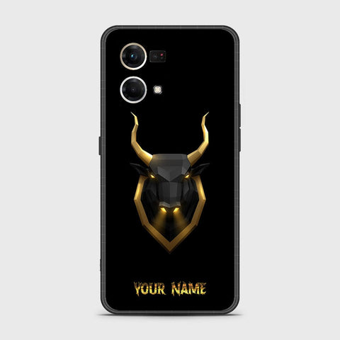 Oppo Reno 7 4G Cover - Gold Series - HQ Ultra Shine Premium Infinity Glass Soft Silicon Borders Case