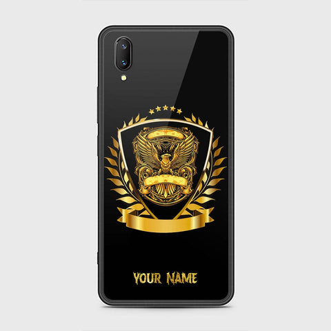 Vivo V11 Cover - Gold Series - HQ Ultra Shine Premium Infinity Glass Soft Silicon Borders Case