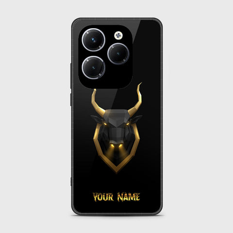 Infinix Hot 40 Pro Cover- Gold Series - HQ Ultra Shine Premium Infinity Glass Soft Silicon Borders Case