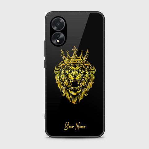 Oppo A18 Cover- Gold Series - HQ Ultra Shine Premium Infinity Glass Soft Silicon Borders Case