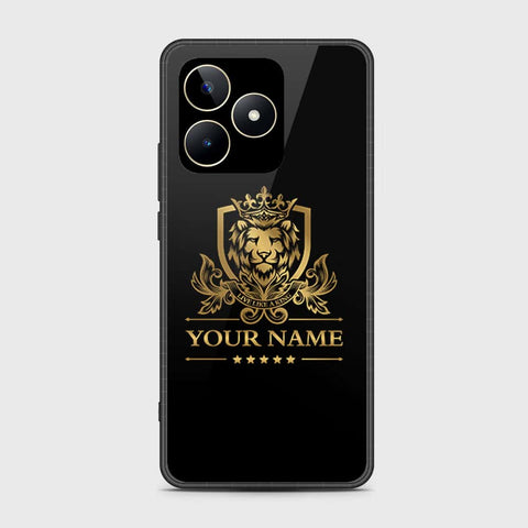 Realme C51 Cover- Gold Series - HQ Ultra Shine Premium Infinity Glass Soft Silicon Borders Case